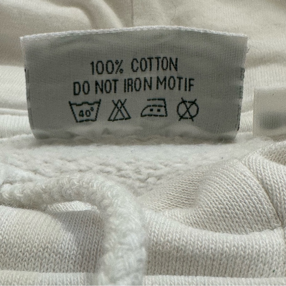 Lansdowne VTG ☘️ Ireland Youth White Hooded Sweatshirt Size 12 Kangaroo Pocket - Picture 5 of 9